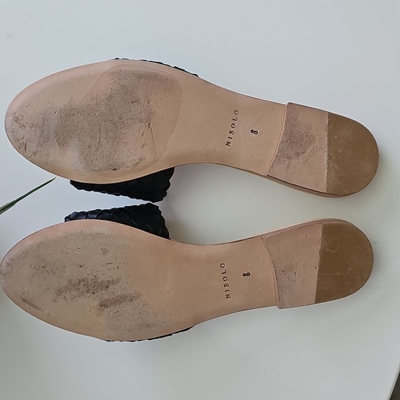 NISOLO ISLA Women's Black Woven Slide Sandals - Picture 4 of 10